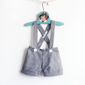 NWT gingham overalls